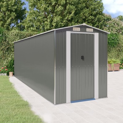 Garden shed, light grey,...