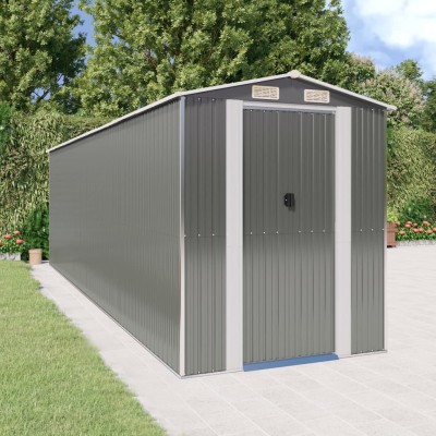 Garden shed, light grey,...