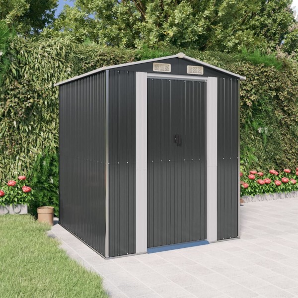 Garden shed, anthracite, 192x191x223cm, galvanized steel