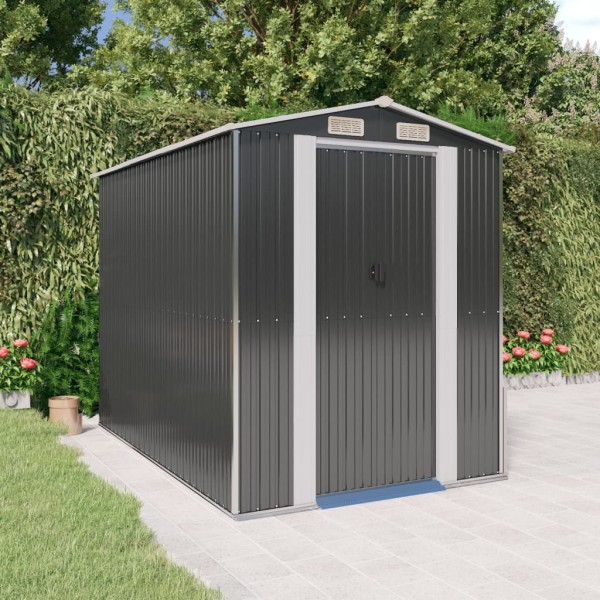 Garden shed, anthracite, 192x274x223cm, galvanized steel