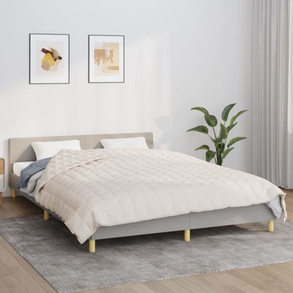 Heavy blanket, light creamy, 220x230cm, fabric, 11kg