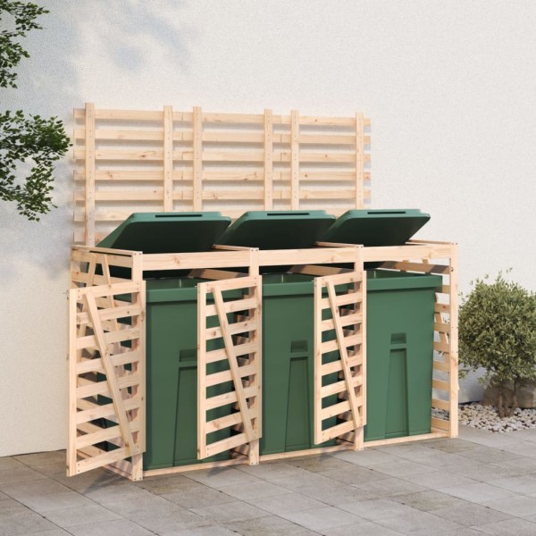 Triple container shelter, pine wood array