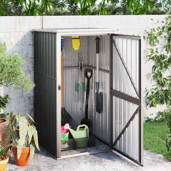 Garden tool shed, anthracite, 88x89x161cm, steel