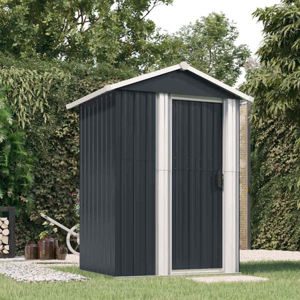 Garden shed, anthracite, 126x97,5x177cm, galvanized steel