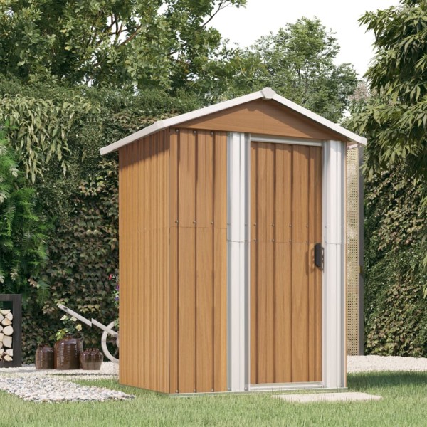 Garden case, brown, 126x97,5x177 cm, galvanized steel