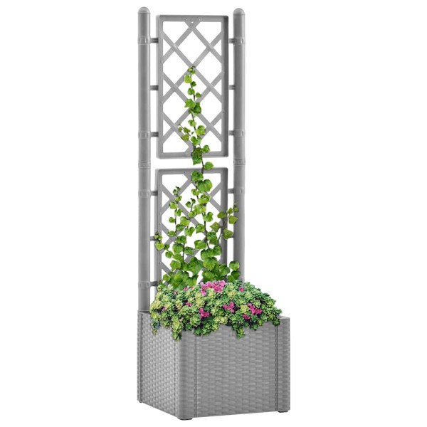 Lowell with treilage and self watering system, grey