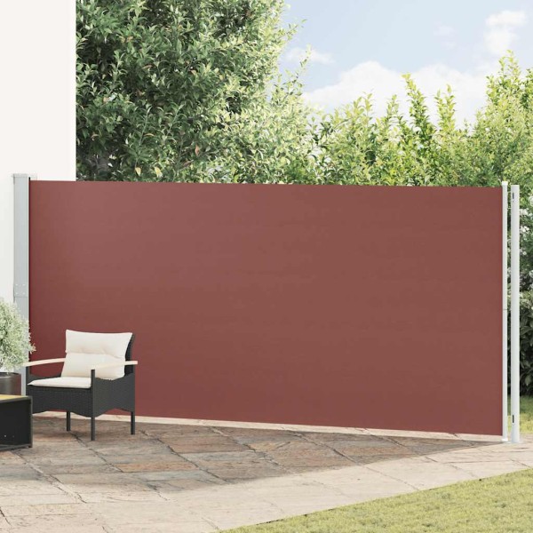 Pull out side yard partition, brown, 180x600cm