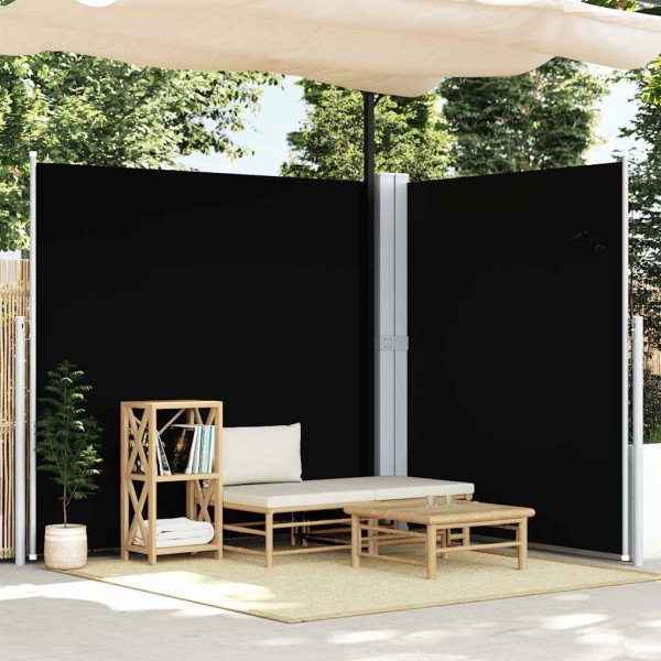 Retractable lateral bulkhead, black, 200x600cm