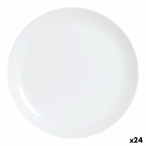 Plakans trauks Luminarc Diwali Balts Stikls 25 cm (24 gb.)