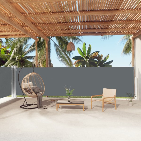 Pull out side partition, anthracite color, 160x1000cm