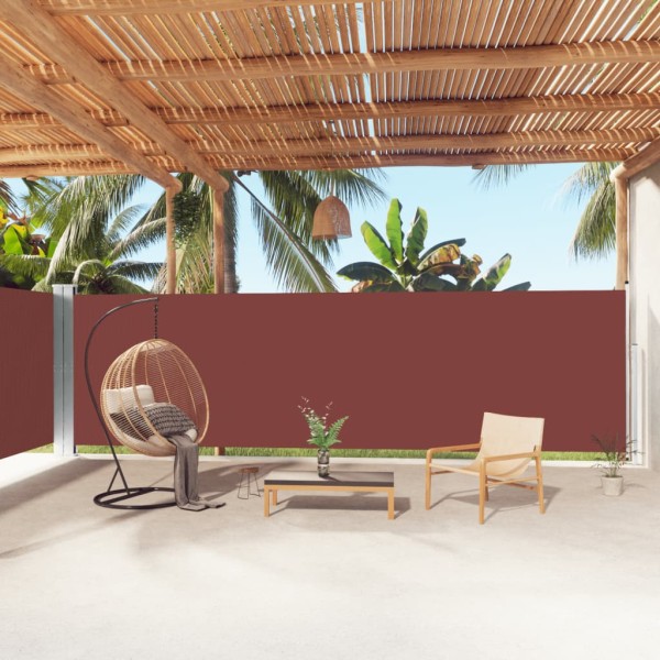 Pull out side partition, brown, 180x1000cm