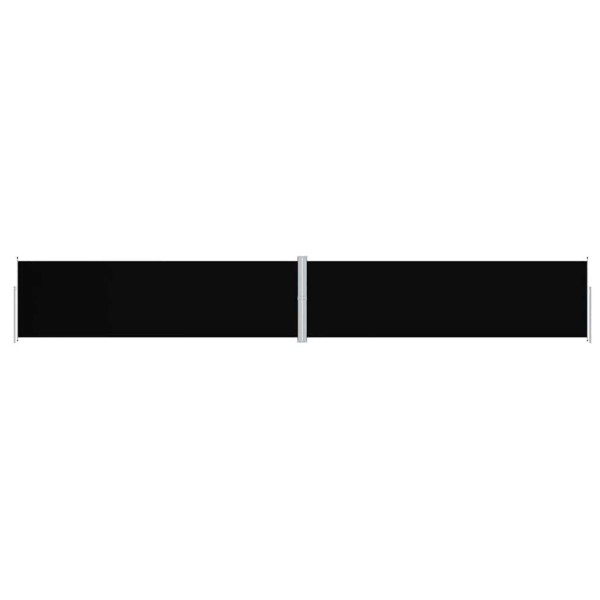 Pull out side partition, black, 180x1200cm
