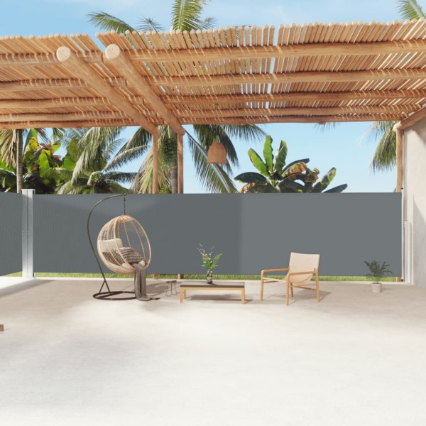 Pull out side partition, anthracite color, 180x1200cm