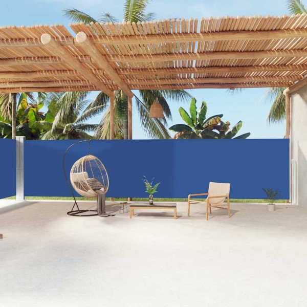 Pull out side partition, blue, 180x1200cm