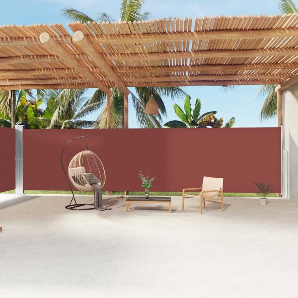 Pull out side partition, brown, 200x1200cm