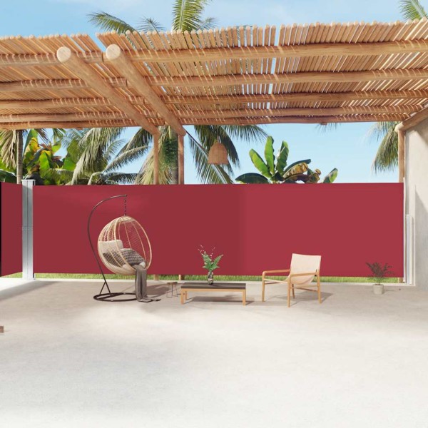 Pull out side partition, red, 200x1200cm