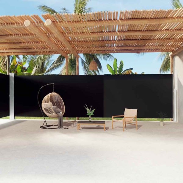 Extract side partition, black, 220x1200cm