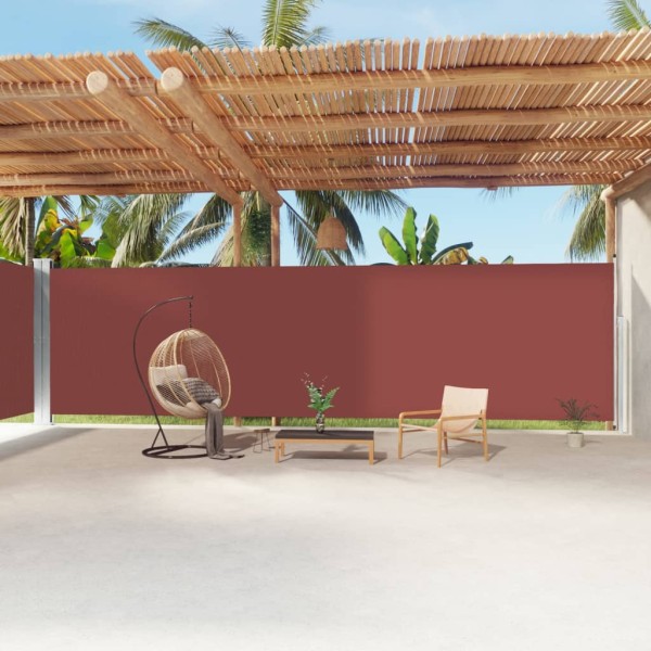 Pull out side partition, brown, 220x1200cm