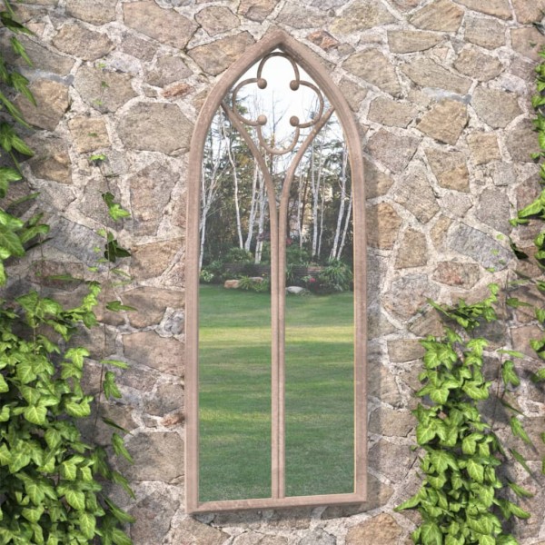 Garden mirror, sandy color, 100x45cm, iron