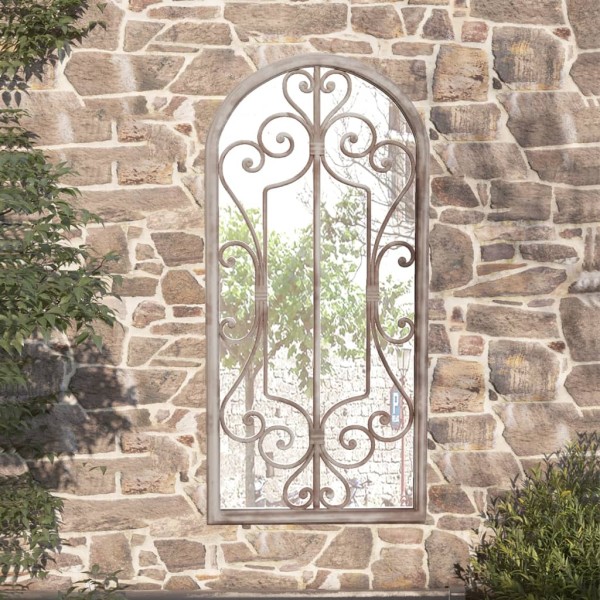 Sodo veidrodis, smėlio spalvos, 100x45cm, geležis