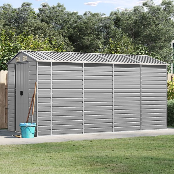 Garden case, light grey, 191x385x198 cm, galvanized steel
