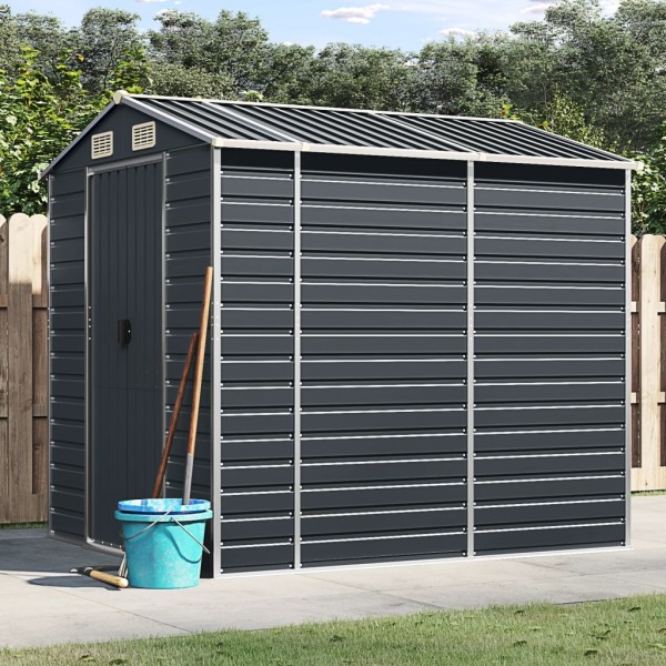 Garden shed, anthracite, 191x215x19cm, galvanized steel