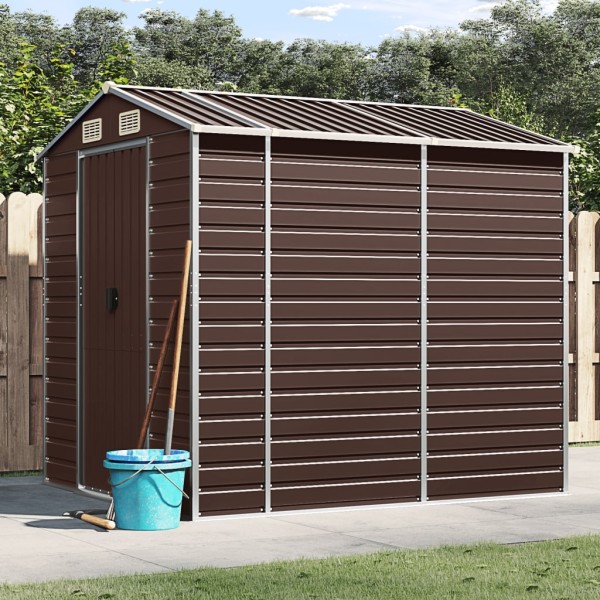 Garden case, brown, 191x215x198 cm, galvanized steel