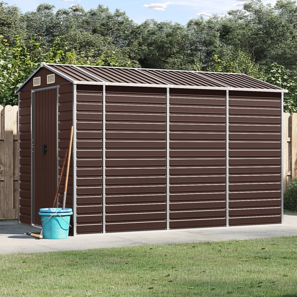 Garden case, brown, 191x300x198 cm, galvanized steel