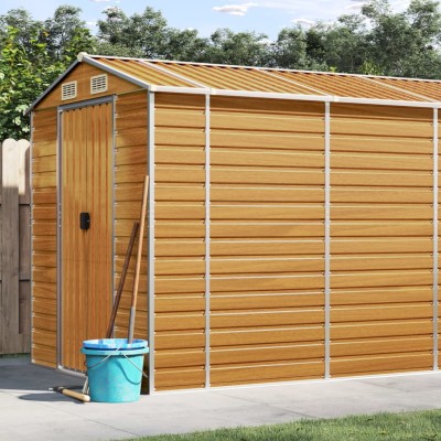Garden shed, light brown,...