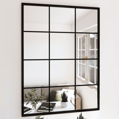 Wall mirrors, 3pcs., black,...