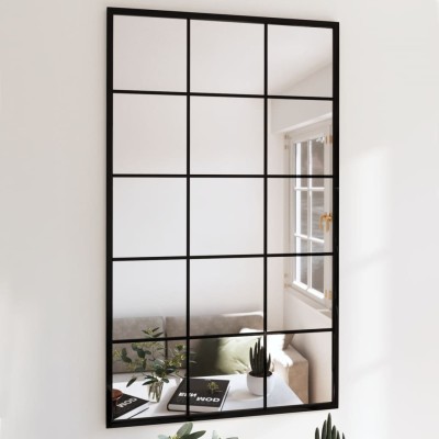 Wall mirrors, 2pcs., black,...