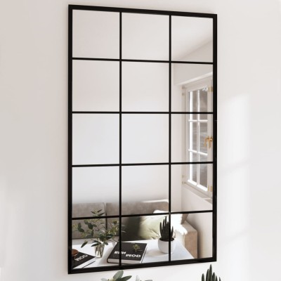 Wall mirrors, 6pcs., black,...