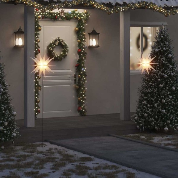 Christmas lights with pins / LED, 3pcs., white, 57cm