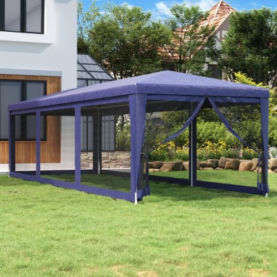 8 mesh walls, blue, 3x9m, HDPE
