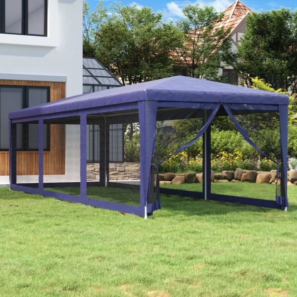 8 mesh walls, blue, 3x9m, HDPE