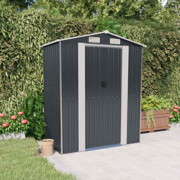 Garden shed, anthracite, 192x108x223cm, galvanized steel