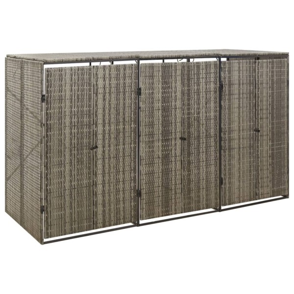 Stonehouse, grey, 207x80x117cm, polattan, triple