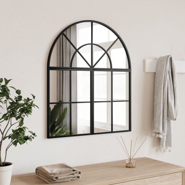 Wall mirror, black, 60x70cm, iron, Arctic