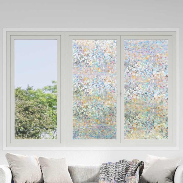 window film, 5pcs. PVC, matt, 3D rainbow pattern