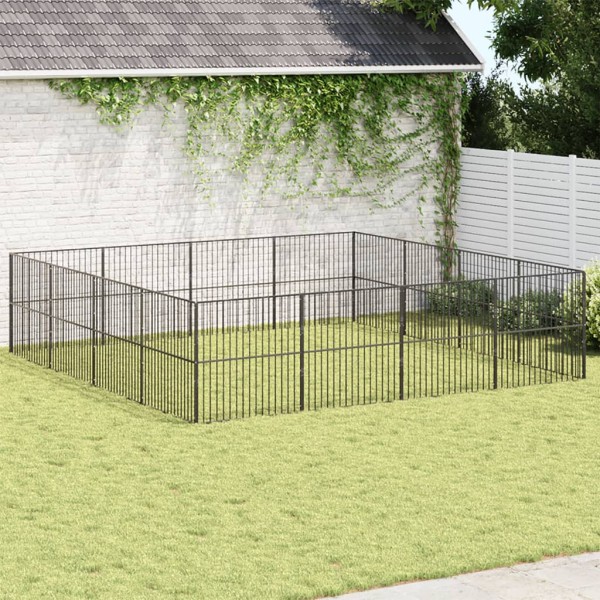 Shell for dogs, 16 segments, black, galvanized steel