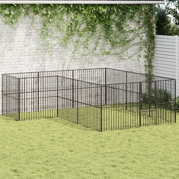 Shell for dogs, 12 segments, black, galvanized steel
