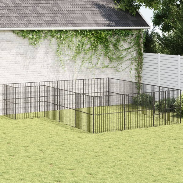 Shell for dogs, 16 segments, black, galvanized steel