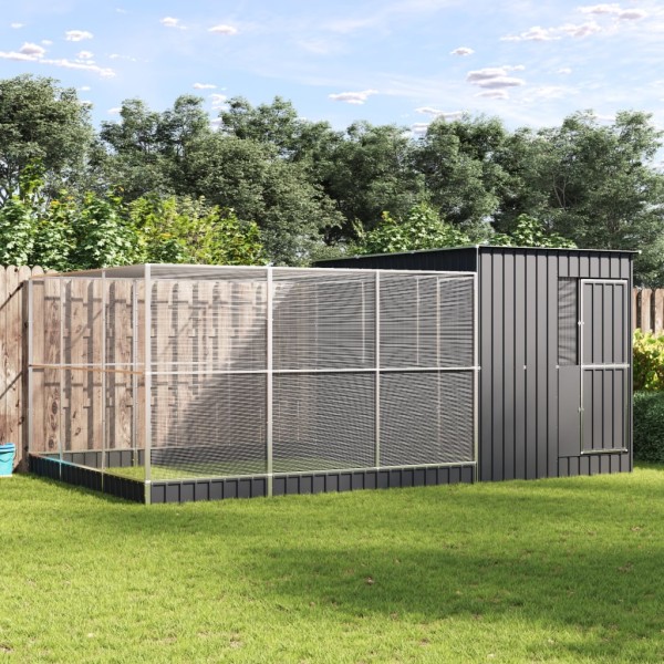 Bathroom with extension, silver, 497x303x216cm, steel
