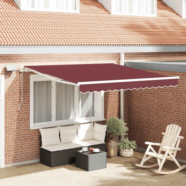 Manually pulled markle with LED, bordo, 300x250cm