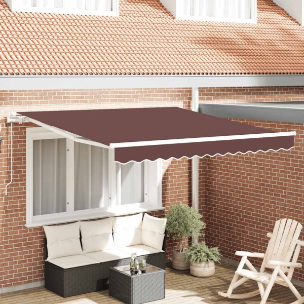 Automatic extractable marquis, brown, 300x250cm