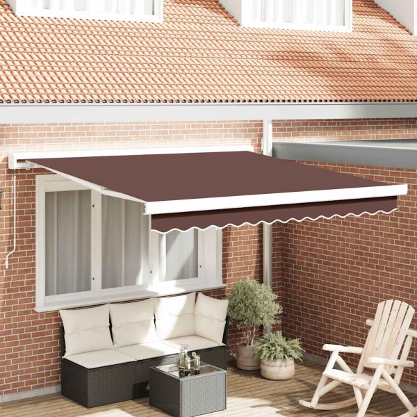 Manually pulled marquis, brown, 300x250cm