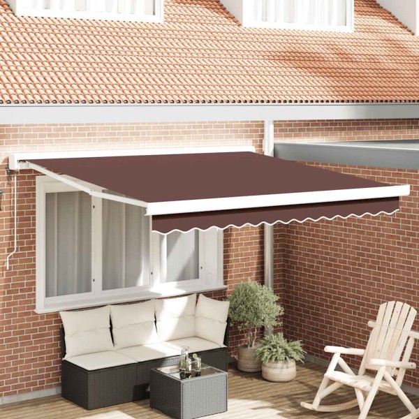 Automatic extractable marquis, brown, 300x250cm
