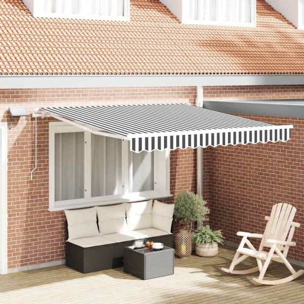 Manually pulled marquis, anthracite / white, 300x250cm