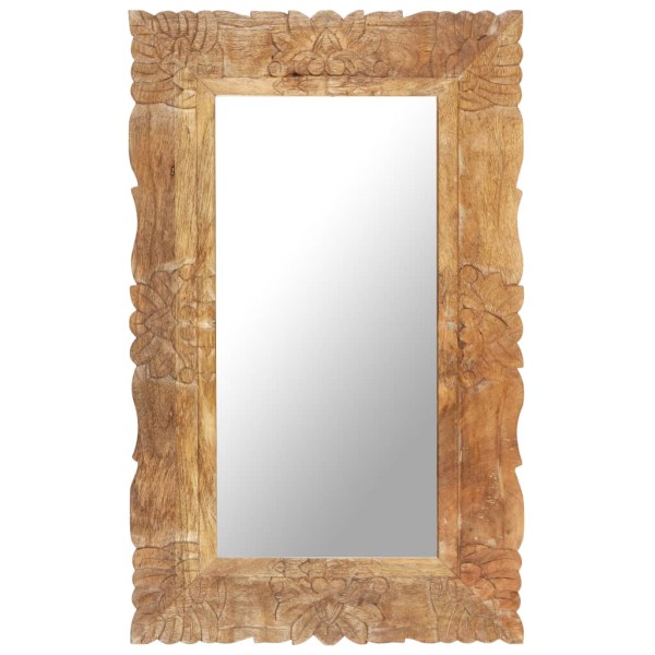 Mirror, 80x50cm, mango wood array