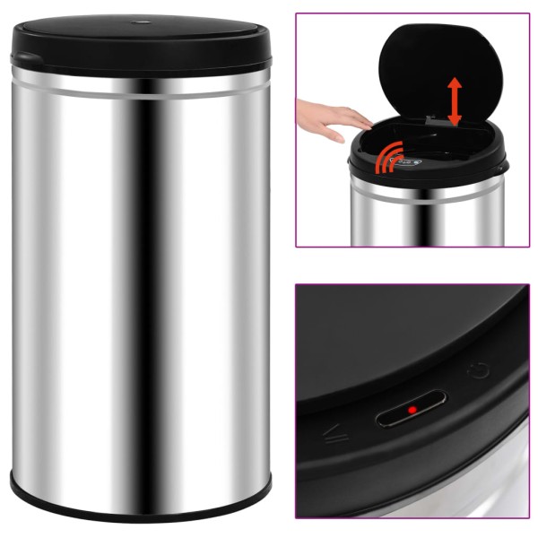 Automatic Trash with Sensor, Stainless Steel, 60l